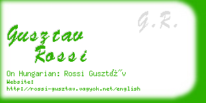 gusztav rossi business card